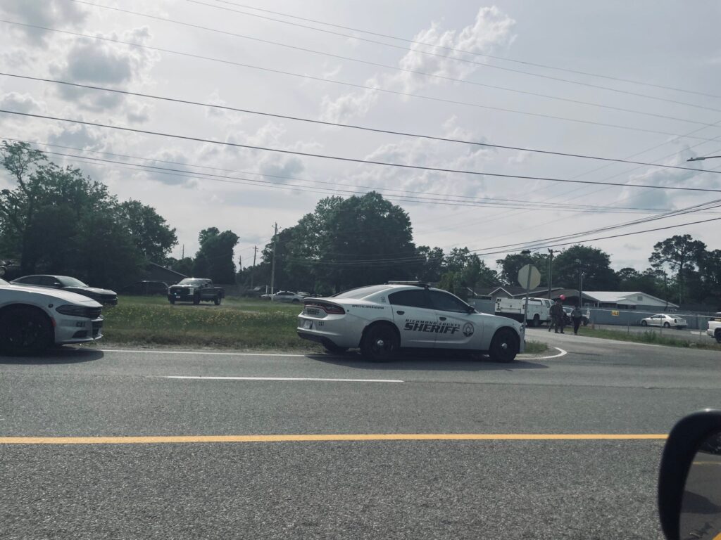 A standoff with a barricaded suspect occurred on Wylie Drive near Mike Padgett Highway on Tuesday, April 22. Staff photo by Skyler Andrews