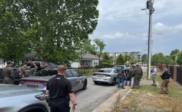 The Richmond County SWAT Team responded to a barricaded suspect on Hunter Street on Thursday, April 24. Photo courtesy Richmond County Sheriff's Office