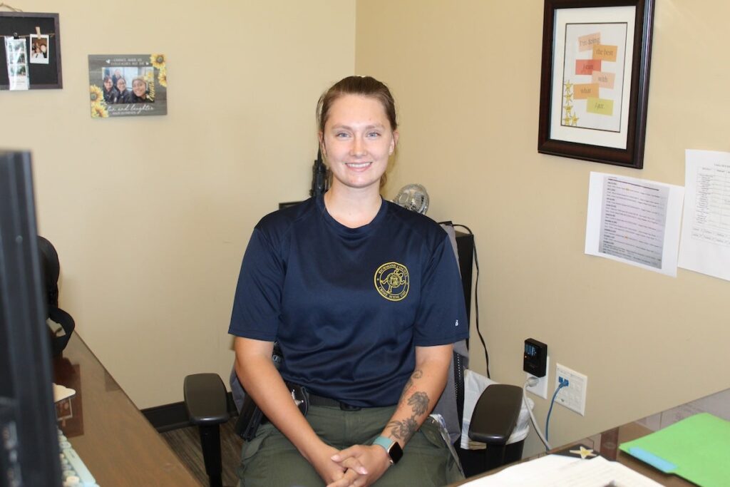 Crime Scene Technician Investigator Maddy Montoya analyzed the bone. Photo courtesy Richmond County Sheriff's Office